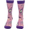 Crazy Dog T-Shirts Funny Womens Socks with Sarcastic Sayings and Cool Designs for Girls(Wine and Three People)