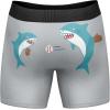 Crazy Dog T-Shirts Funnys Boxers for Dad Fathers Day Briefs Graphic Novelty Underwear for Dad(Daddy Shark)
