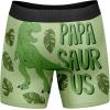 Crazy Dog T-Shirts Funnys Boxers for Dad Fathers Day Briefs Graphic Novelty Underwear for Dad(Paapasaurus)