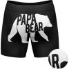 Crazy Dog T-Shirts Funnys Boxers for Dad Fathers Day Briefs Graphic Novelty Underwear for Dad(Papa Bear)