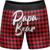 Crazy Dog T-Shirts Funnys Boxers for Dad Fathers Day Briefs Graphic Novelty Underwear for Dad(Papa Bear V2)