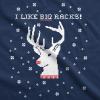 Crazy Dog T-Shirts I Like Big Racks Funny Unisex Hunting Ugly Christmas Crew Neck Sweatshirt(Navy)