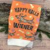 Crazy Dog T-Shirts Just The Tip I Promise Funny Horror Bloody Knife Tea Towel(Hallowiener)