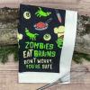 Crazy Dog T-Shirts Just The Tip I Promise Funny Horror Bloody Knife Tea Towel(Zombies Eat Brains)