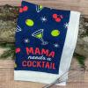 Crazy Dog T-Shirts Mama Bear Funny Cute Tough Best Mom Tea Towel(Mama Needs a Cocktail)