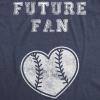Crazy Dog T-Shirts Maternity Future Fan Baseball Heart Pregnancy T Shirt Cute Sports Tee(Heather Navy)