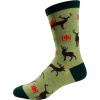 Crazy Dog T-Shirts Mens Hunting Crew Socks – Fast Food Deer Buck Design – Novelty Outdoor Gift for Hunters – Comfortable Cotton Blend Footwear
