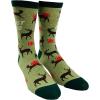 Crazy Dog T-Shirts Mens Hunting Crew Socks – Fast Food Deer Buck Design – Novelty Outdoor Gift for Hunters – Comfortable Cotton Blend Footwear