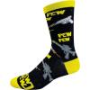 Crazy Dog T-Shirts Mens Sarcastic Socks Funny Crew Footwear for Adults(Black)
