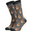 Crazy Dog T-Shirts Mens Sarcastic Socks Funny Crew Footwear for Adults(Middle Finger)