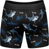 Crazy Dog T-Shirts Mens Sharks Da Dum Boxer Briefs Funny Shark Attack Graphic Novelty Underwear for Guys(Black)
