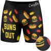 Crazy Dog T-Shirts Mens Suns Out Buns Out Boxer Brief Funny Sarcastic Vacation Underwear Novelty Gag Gift(Black)