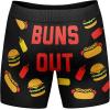 Crazy Dog T-Shirts Mens Suns Out Buns Out Boxer Brief Funny Sarcastic Vacation Underwear Novelty Gag Gift(Black)