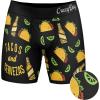 Crazy Dog T-Shirts Mens Tacos and Cervezas Boxer Briefs Funny Gag Underwear Hilarious Saying Humor for Guys(Black)