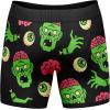 Crazy Dog T-Shirts Mens Zombies Eat Brains Don’t Worry You’re Safe Boxer Briefs Funny Underwear for Guys Funny Graphic Boxers Dad Joke Cool Zombie Mens Novelty Boxer Briefs Black M