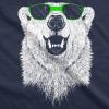 Crazy Dog T-Shirts Polar Bear In Sunglasses Graphic Funny Cool Unisex Pull Over Hoodie(Navy)