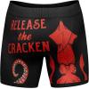 Crazy Dog T-Shirts Release The Cracken Mens Boxers Funny Kraken Sea Octopus Butt Crack Novelty Underwear(Black)