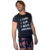 Crazy Dog T-Shirts Release The Cracken Mens Boxers Funny Kraken Sea Octopus Butt Crack Novelty Underwear(Black)