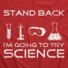 Crazy Dog T-Shirts Stand Back Science Funny Sweater Cool Humorous Nerdy Shirt for Geeks Hoodie(Red)