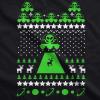 Crazy Dog T-Shirts Unisex Alien Abduction Ugly Christmas Sweater Crew Neck Sweatshirt(Black)