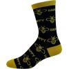 Crazy Dog T-Shirts Womens Animal Socks Cute Funny Socks with Fun Animals and Sarcastic Sayings(Bee Happy)