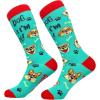 Crazy Dog T-Shirts Womens Animal Socks Cute Funny Socks with Fun Animals and Sarcastic Sayings(Dog Thinks)