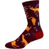 Crazy Dog T-Shirts Womens Animal Socks Cute Funny Socks with Fun Animals and Sarcastic Sayings(Wine and Cat)