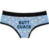 Crazy Dog T-Shirts Womens Butt Quack Panties Funny Duck Joke Graphic Bikini Brief Underwear for Ladies(Blue)
