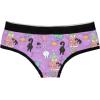 Crazy Dog T-Shirts Womens Cat Lady Panties Funny Bikini Brief Kitten Lovers Cute Butt Graphic Underwear Ladies(Purple)