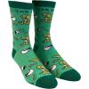 Crazy Dog T-Shirts Womens Cute Mismatched Socks With Funny Cute Graphics For Ladies(Green)