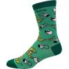 Crazy Dog T-Shirts Womens Cute Mismatched Socks With Funny Cute Graphics For Ladies(Green)