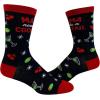 Crazy Dog T-Shirts Womens Cute Mismatched Socks With Funny Cute Graphics For Ladies(Mama Cocktail)