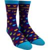 Crazy Dog T-Shirts Womens Cute Mismatched Socks With Funny Cute Graphics For Ladies(Navy)