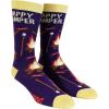 Crazy Dog T-Shirts Womens Cute Mismatched Socks With Funny Cute Graphics For Ladies(Purple)