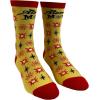 Crazy Dog T-Shirts Womens Cute Mismatched Socks With Funny Cute Graphics For Ladies(Yellow)