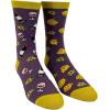 Crazy Dog T-Shirts Womens Cute Mismatched Socks With Funny Graphics for Ladies(Wine and Cheese)