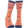 Crazy Dog T-Shirts Womens Empowering Socks Funny Footware for Girls to Make a Statement(Here to Bang)