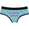 Crazy Dog T-Shirts Womens Flamingo Spirit Animals Panties Funny Saying Pink Bikini Brief Graphic Underwear(Blue)