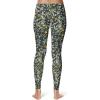 Crazy Dog T-Shirts Womens Funny Leggings Cute Elastic Tights for Ladies Workout Running Yoga Pants(Pot Leaves)