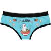 Crazy Dog T-Shirts Womens Llamen Panties Funny Llama Bikini Brief Cool Graphic Design Cute Novelty Underwear(Blue)