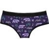 Crazy Dog T-Shirts Womens Mama Bear Panties Cute Sexy Print Wild Animal Underwear for Mom(Purple)