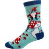 Crazy Dog T-Shirts Women’s Say Hello to My Little Friend Socks Funny Mushroom Gnome Novelty Fantasy Fairy Tale Footwear