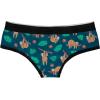 Crazy Dog T-Shirts Womens Sloth Panties Cute Bikini Brief Funny Graphic Sexy Novelty Underwear for Ladies(Multi)