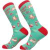 Crazy Dog T-Shirts Youth Christmas Socks Funny Festive Holiday Kids Socks for Boys and Girls(Peppurrmint Meowcha)