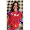 Crazy Dog Women’s FA LA LA 8 Funny Nerdy Math Xmas Graphic Novelty Holiday Tee(Heather Black – Fa La)