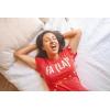 Crazy Dog Women’s FA LA LA 8 Funny Nerdy Math Xmas Graphic Novelty Holiday Tee(Heather Red – Fa La)