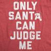 Crazy Dog Womens T Shirts Funny Sarcastic Humor Christmas Tees for Holiday Parties(Heather Red – Santa Judge)