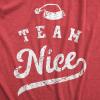 Crazy Dog Womens T Shirts Funny Sarcastic Humor Christmas Tees for Holiday Parties(Heather Red – Team Nice)
