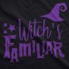 Funny Dog Halloween Shirt – Witchs Familiar Graphic Tee – Soft Cotton Black Pet Costume – Cute Puppy Apparel for Holiday Photos and Medium to Large Dogs Black, M(Small)