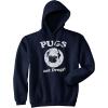 Funny Dog Joke Hoodies Cool Novelty Sweatshirts for Pet Owners and Dog Lovers(Navy – Pugs)